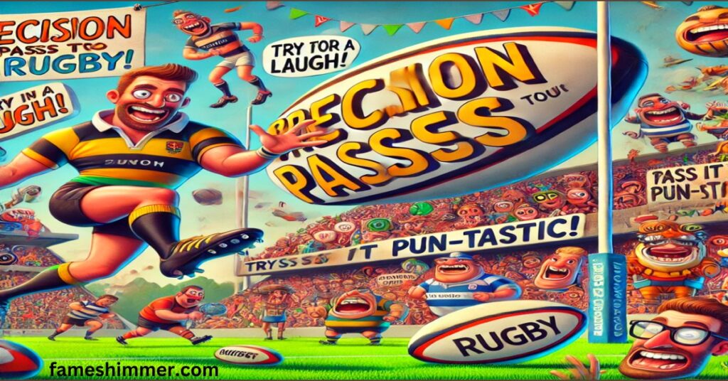 A vibrant cartoon depiction of a rugby player gripping a ball, embodying the energy and excitement of the sport.