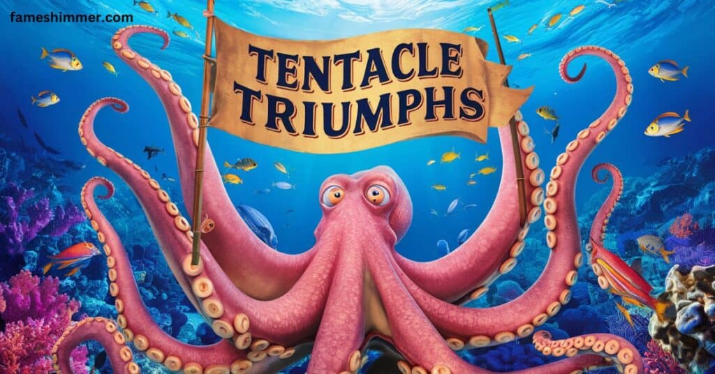 A dynamic image showcasing a triumphant tentacle, offered as a free download for users.