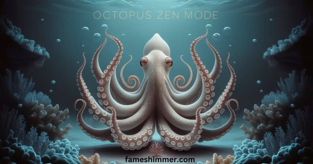 An octopus in a tranquil pose, embodying zen mode, available for free download.