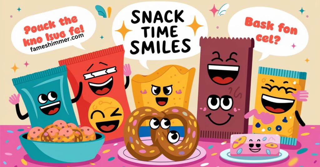 A group of friends enjoying snacks together, sharing smiles and laughter during a delightful snack time.