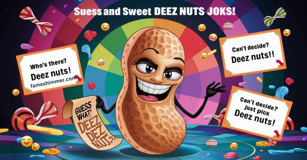 A vibrant poster for a peanut butter company featuring the phrases "Success" and "Sweet Deez Nuts" in bold typography.