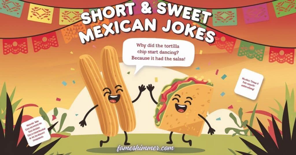 An engaging assortment of brief Mexican jokes, accompanied by colorful graphics, aimed at entertaining and amusing the audience.

